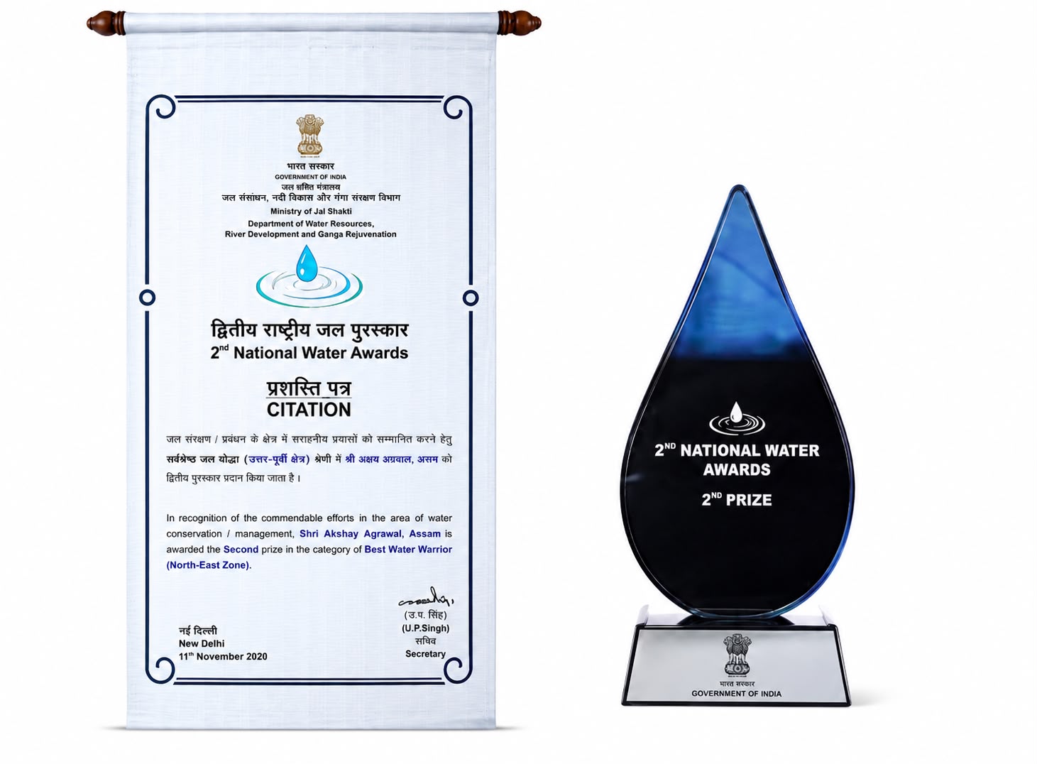 Water Warrior of India — National Award Ceremony Photo